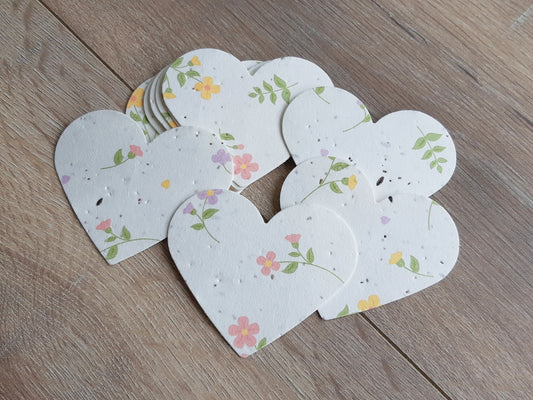 Coeur ensemencé à planter avec variantes florales