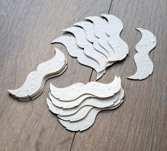 Moustache à planter en papier ensemencé