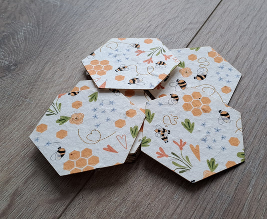 Hexagone à planter en papier ensemencé