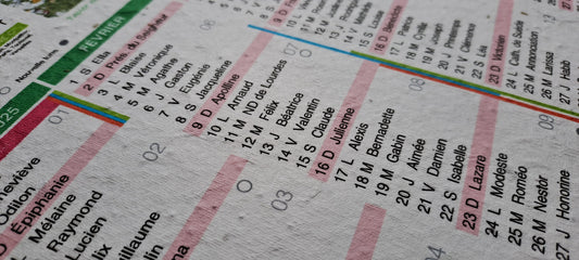 Calendrier à planter traditionnel