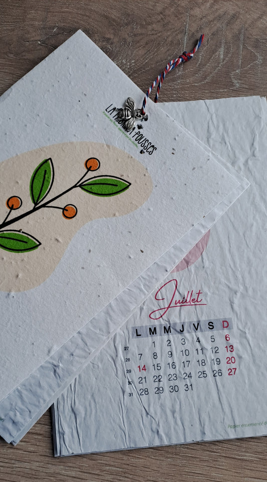 Calendrier à planter stylisé