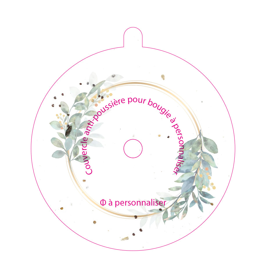 Couvercle anti-poussière pour bougie en papier ensemencé VIERGE