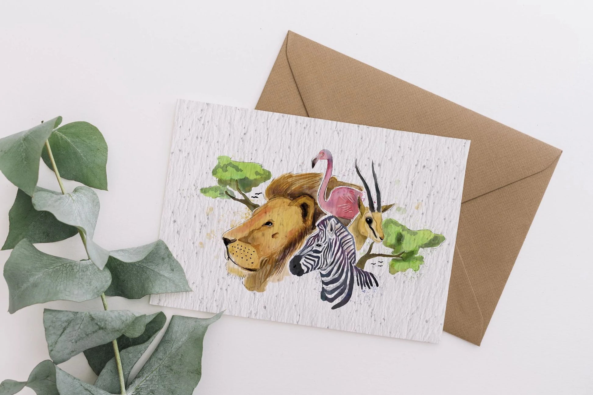 Carte à planter animaux de la savane La Fabrik' à Pousses