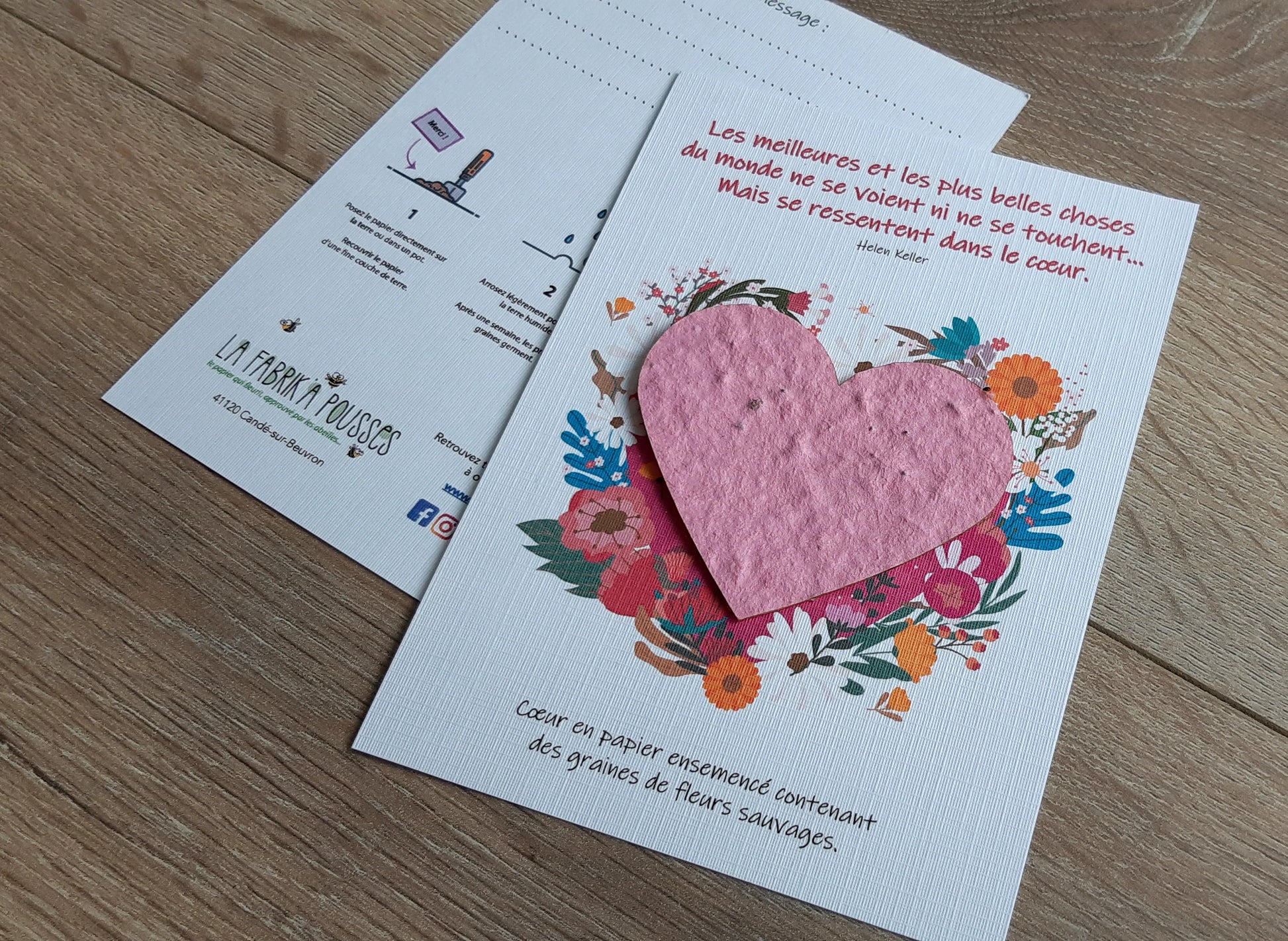 Carte cadeau illustrée (plusieurs variantes) La Fabrik' à Pousses