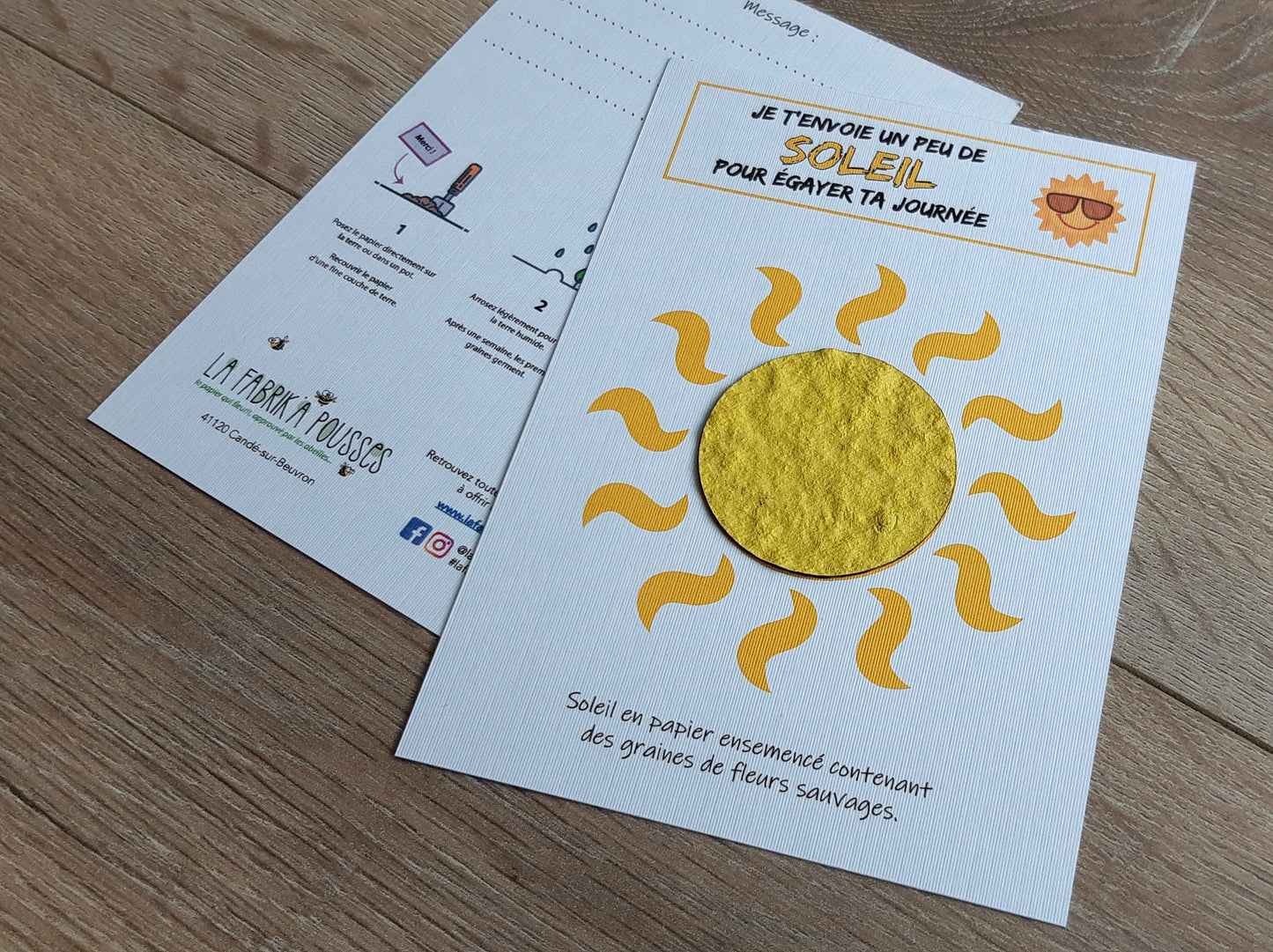 Carte cadeau illustrée (plusieurs variantes) La Fabrik' à Pousses
