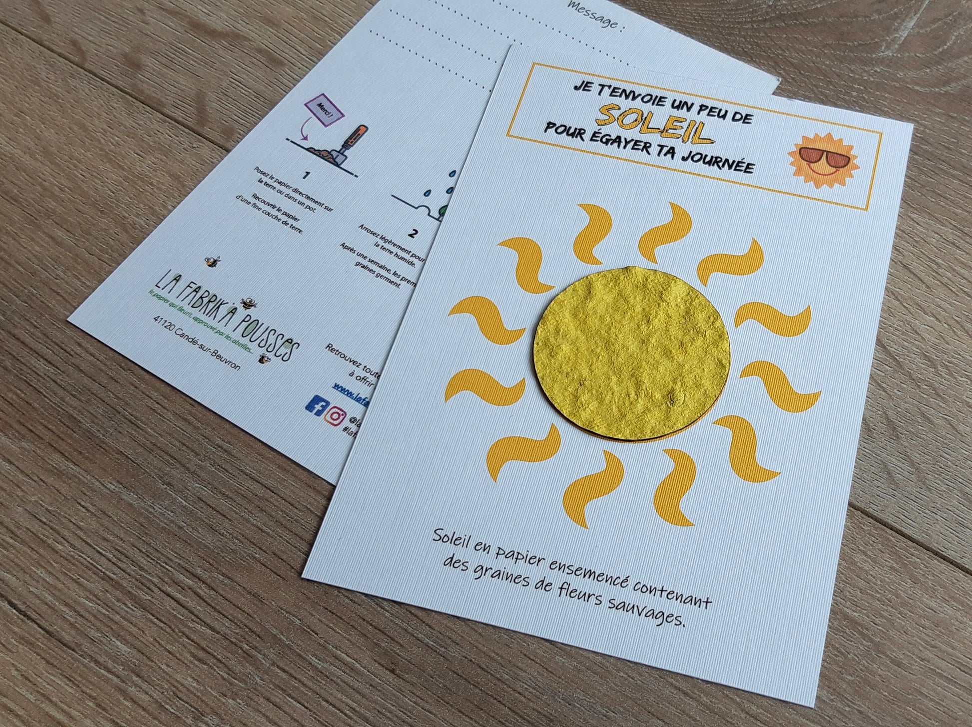 Carte cadeau illustrée (plusieurs variantes) La Fabrik' à Pousses