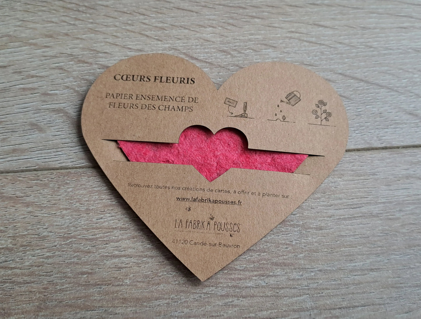 Coeur ensemencé à planter "Love" La Fabrik' à Pousses