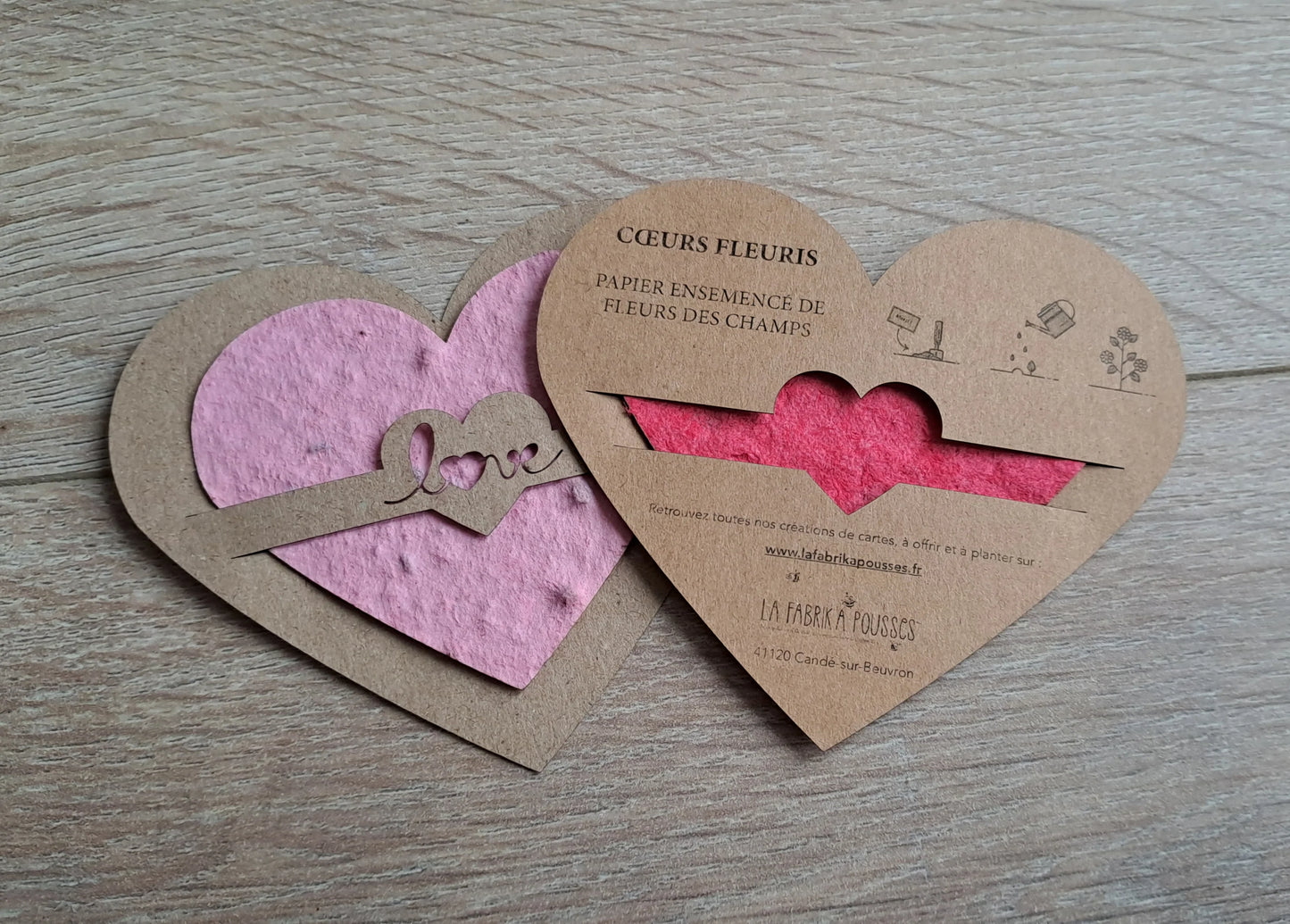 Coeur ensemencé à planter "Love" La Fabrik' à Pousses